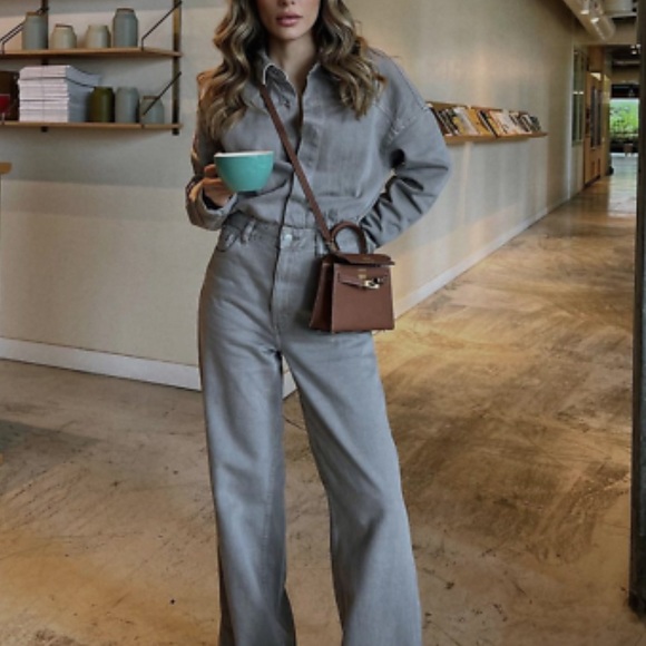 Zara TRF Long Denim Jumpsuit - Picture 3 of 16
